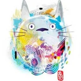 Totoro - T-shirt Nekotoro paint  -  TOTORO - GHIBLI