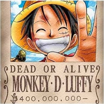 Affiche One Piece Wanted de Luffy - Nouvelle prime  - Posters & Affiches