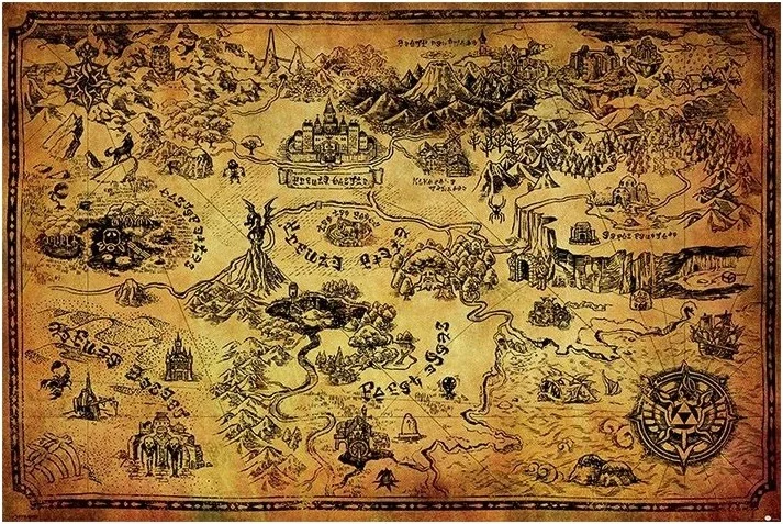 Zelda - posters Hyrule Map  - ZELDA