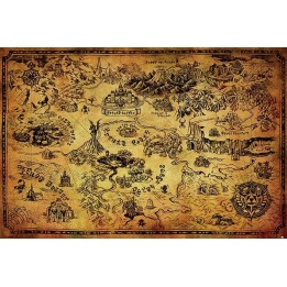 Zelda - posters Hyrule Map  - ZELDA