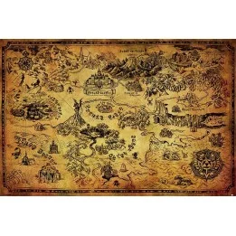 Zelda - posters Hyrule Map  - ZELDA