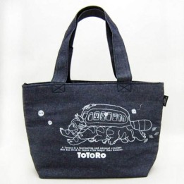 Sac Cabas style Jeans Chat Bus  -  TOTORO - GHIBLI