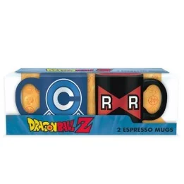 Set 2 mini Mugs Capsule Corp & Ruban Rouge  -  DRAGON BALL Z