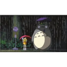 Totoro - Digigraphie sur Bois Bus Stop  -  TOTORO - GHIBLI