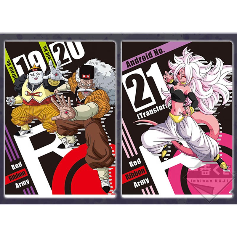 Set 2 Portes Document Android 19 & 20 & Android 21  -  DRAGON BALL Z