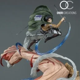 Statue Levi vs Female Titan - Oniri Creation  - L'ATTAQUE DES TITANS