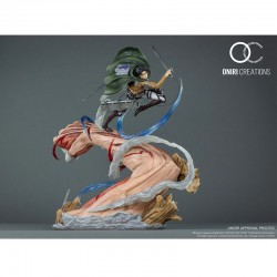 Statue Levi vs Female Titan - Oniri Creation  - L'ATTAQUE DES TITANS