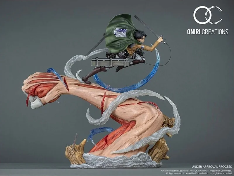 Statue Levi vs Female Titan - Oniri Creation  - L'ATTAQUE DES TITANS