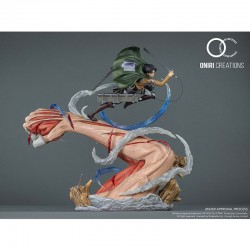 Statue Levi vs Female Titan - Oniri Creation  - L'ATTAQUE DES TITANS
