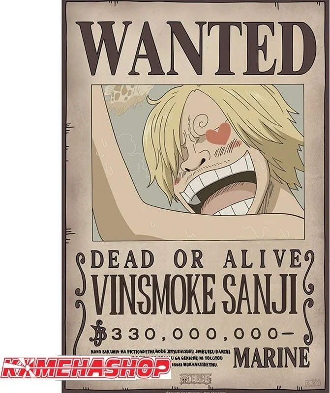 Affiche wanted Sanji - New world prime  -  ONE PIECE