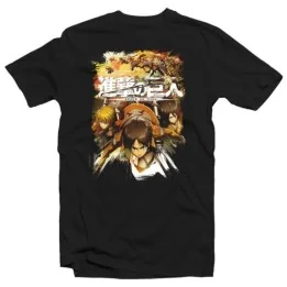 L'attaque des Titans - T-Shirt Crew Fight Noir  - L'ATTAQUE DES TITANS