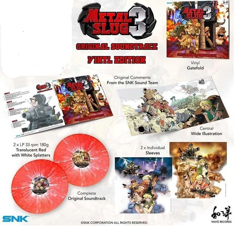 Metal Slug 3 OST Disque Vinyle 2LP  - VINYLE MANGA & JEUX VIDEO