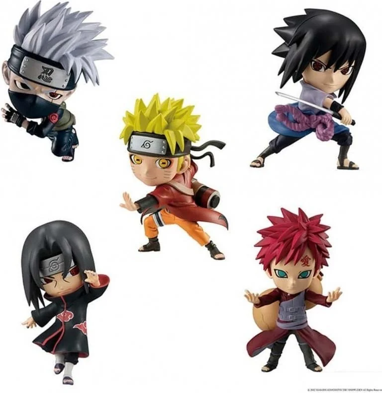 Naruto Shippuden - Set 5 Figurines Chibi Masters  -  NARUTO