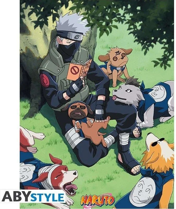 Naruto - Poster Kakashi et ses chiens ninjas  -  NARUTO