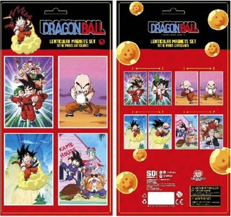 Dragon Ball - Set 4 de Magnets Lenticulaire  -  DRAGON BALL Z