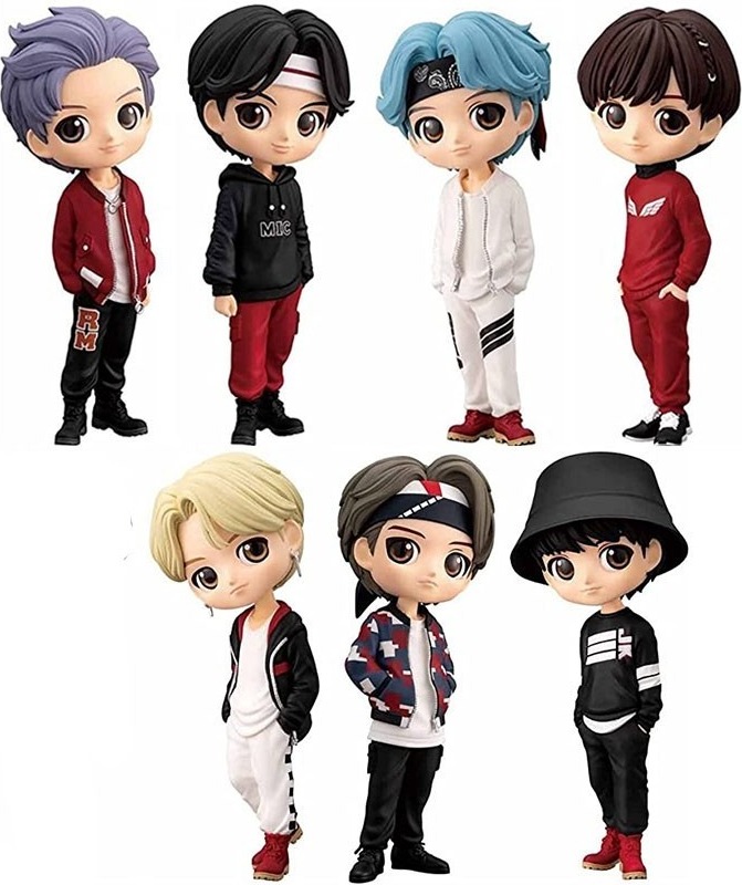 BTS - Set 7 Figurines BTS QPosket Tiny Tan Mic Drop  - AUTRES FIGURINES