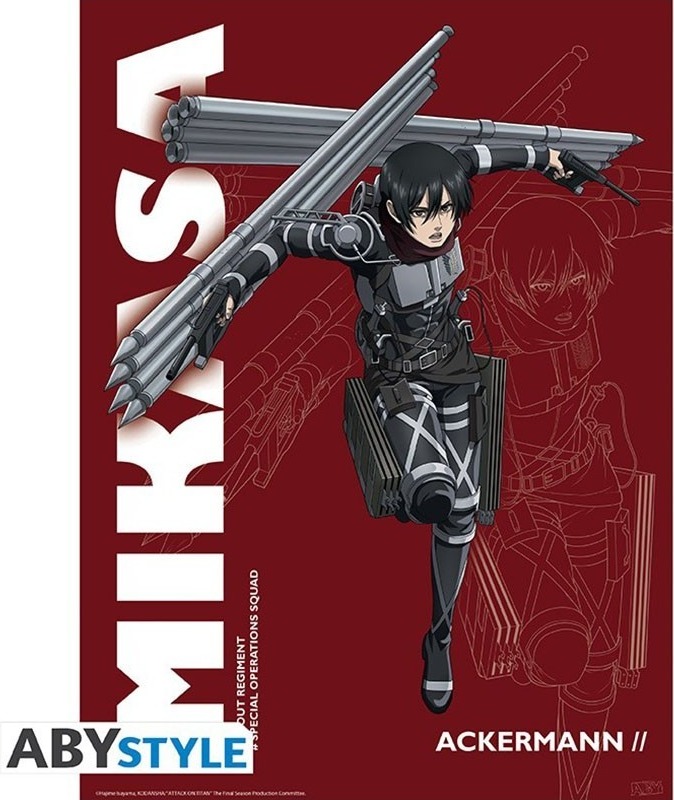 Attack on Titan - Poster Mikasa  - L'ATTAQUE DES TITANS