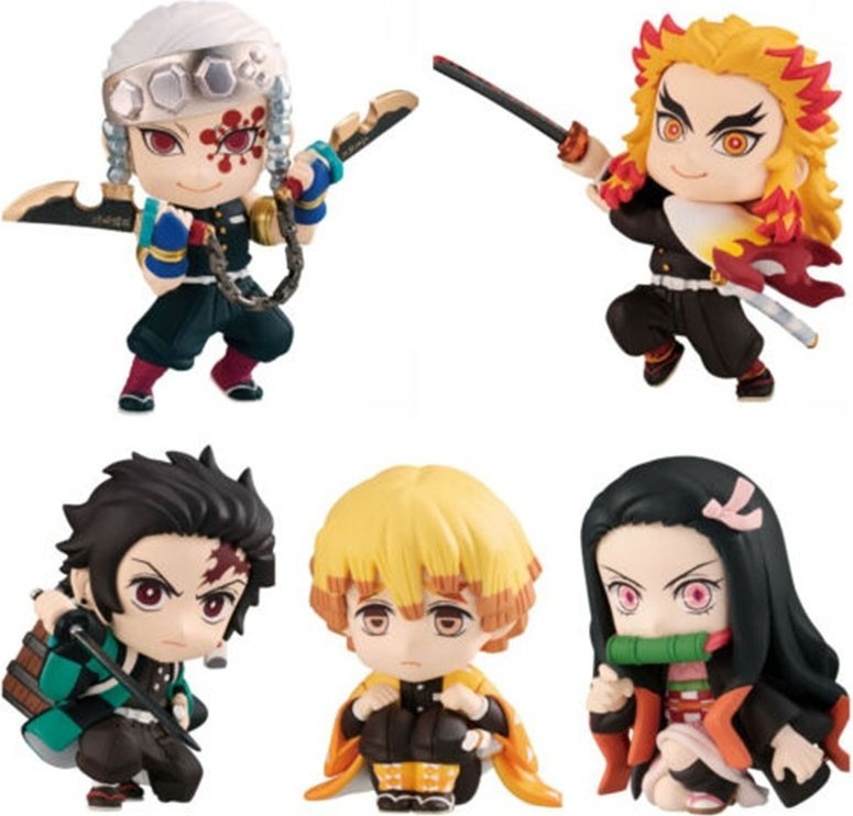 Demon Slayer - Set 5 Figurines - Adverge Motion  - DEMON SLAYER