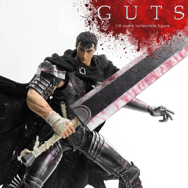 Berserk - Figurine Guts Black Swordman - Threezero  - AUTRES FIGURINES