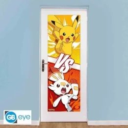 Pokemon - Poster de porte Pikachu et Flambino  - POSTERS & AFFICHES