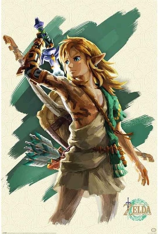 The Legend of Zelda Tears of the Kingdom - Poster Link Unleashed  - ZELDA