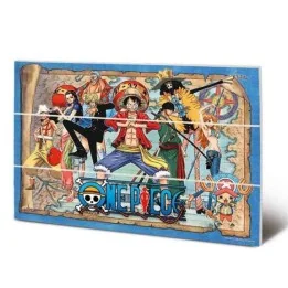 One Piece - Tableau en bois Straw Hat Pirates Map  -  ONE PIECE