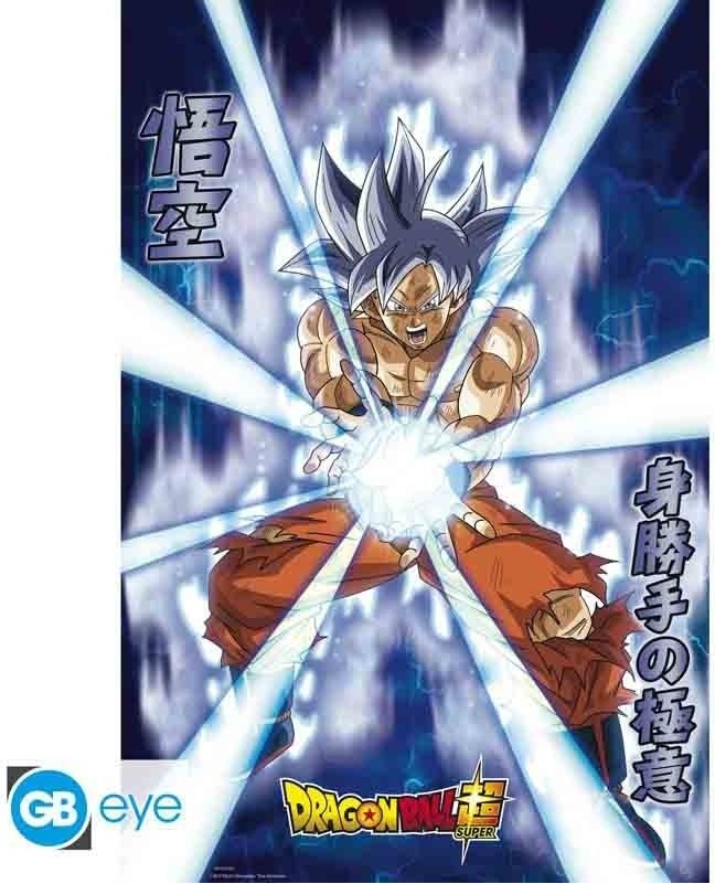 Poster Dragon Ball Super Goku Ultra Instinct - Effet Métal  -  DRAGON BALL Z