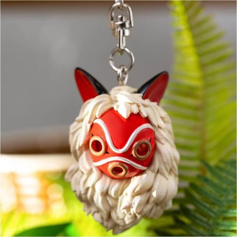 Princesse Mononoké - Porte clés Masque de San et Kodama  -  TOTORO - GHIBLI