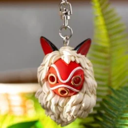 Princesse Mononoké - Porte clés Masque de San et Kodama  -  TOTORO - GHIBLI