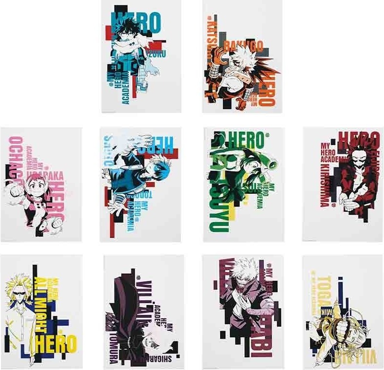Set 10 Clear Posters My Hero Academia  - My Hero Academia