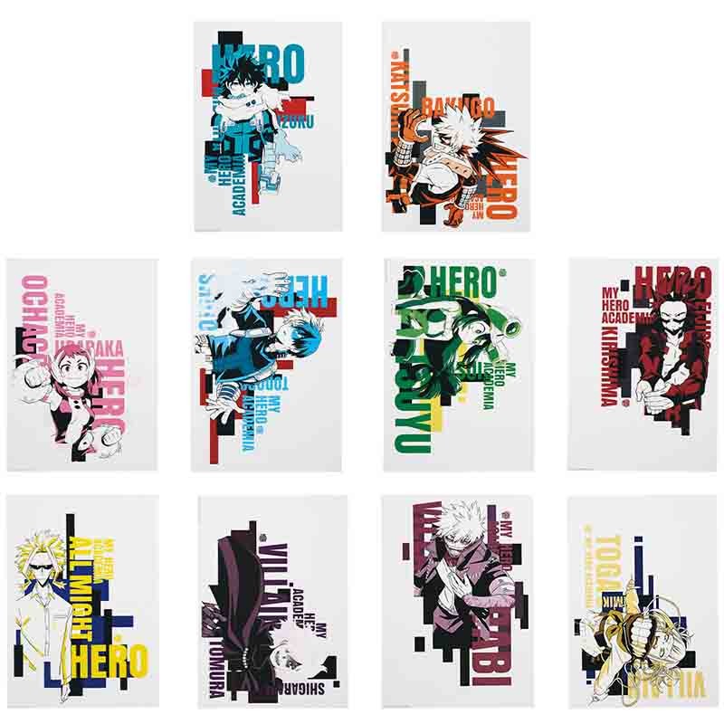 Set 10 Clear Posters My Hero Academia  - My Hero Academia