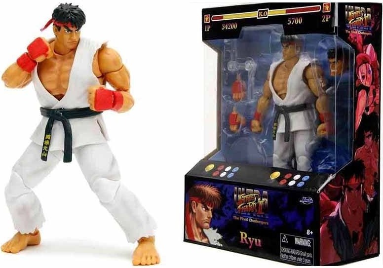 Street Fighter - Figurine Ryu - De luxe action figure Jada  - JEUX VIDEO