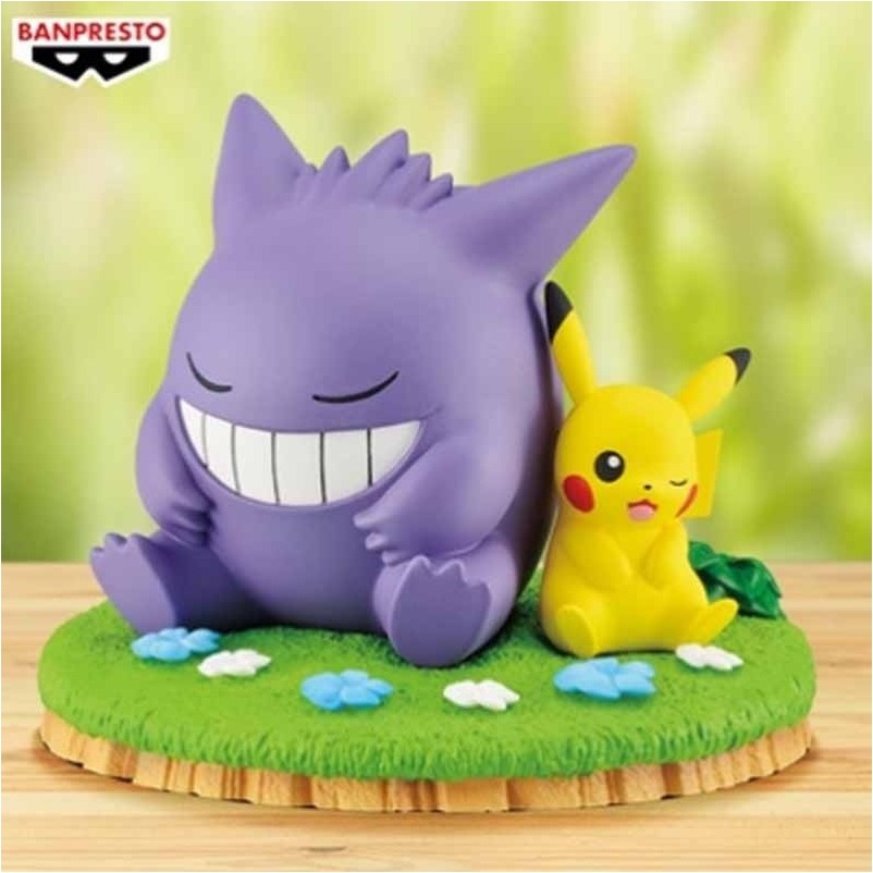 Pokemon - Figurine Pikachu et Ectoplasma - Diorama  -  MARIO BROS & CO