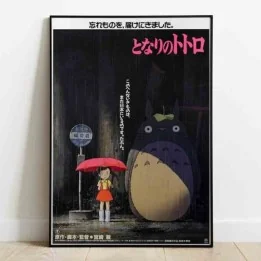 Tableau Mon Voisin Totoro Affiche Japonaise  -  TOTORO - GHIBLI