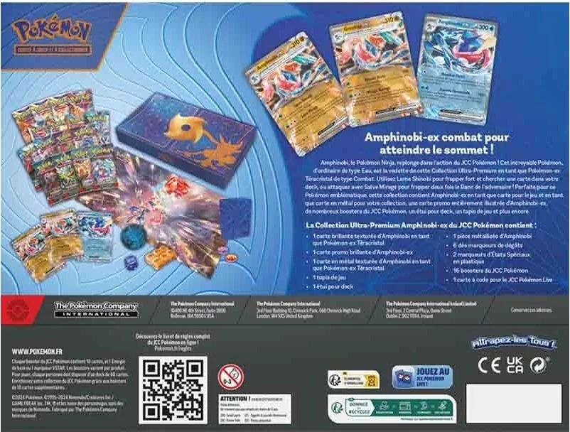 Pokémon coffret Ecarlate et Violet Ultra Premium Amphinobi-ex  - Cartes à collectionner