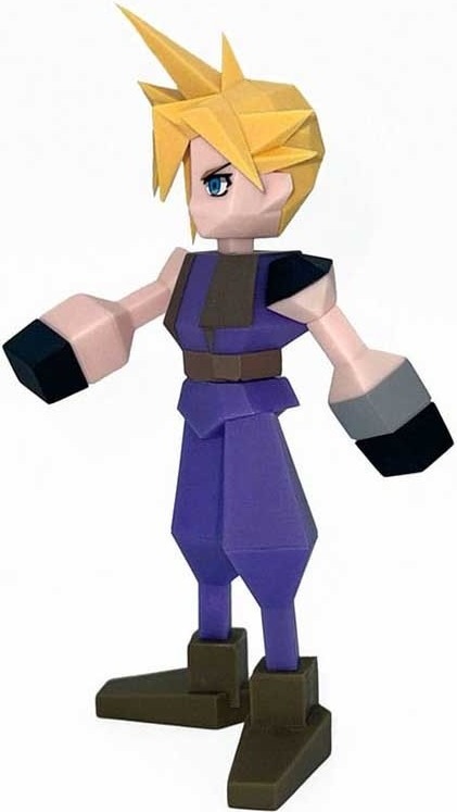 Final Fantasy VII - Figurine Cloud Strife Polygon Ver  -  FINAL FANTASY