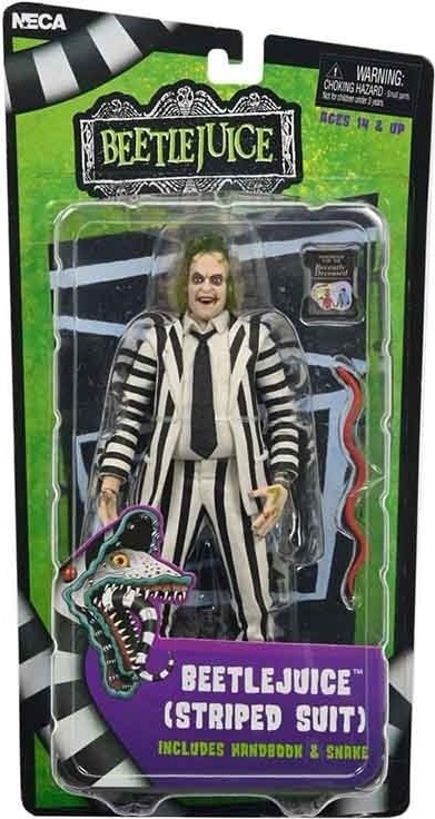Beetlejuice 1988 - Figurine Beetlejuice Black and White Striped Suit  - CINÉMA & SÉRIES TV