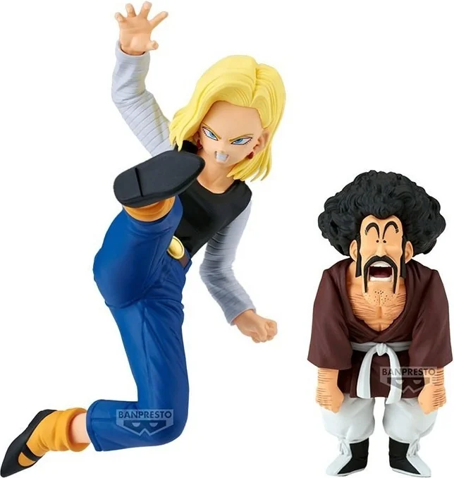 Dragon Ball Z - Figurine Android 18 + Mr Satan vs Mighty Mask  -  DRAGON BALL Z