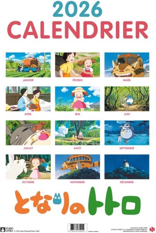 Mon voisin Totoro - Calendrier 2026  -  TOTORO - GHIBLI