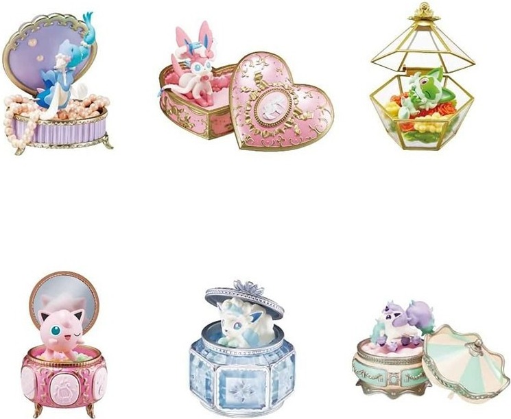 Pokémon - Boite 6 Figurines Romantic collection - Re-Ment  - JEUX VIDEO