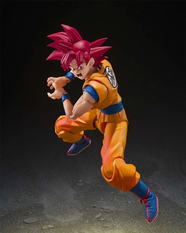 Dragon Ball Super - Figurine Son Goku saiyan god - s.h.figuarts  -  DRAGON BALL Z