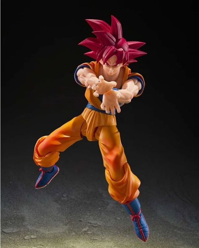 Dragon Ball Super - Figurine Son Goku saiyan god - s.h.figuarts  -  DRAGON BALL Z