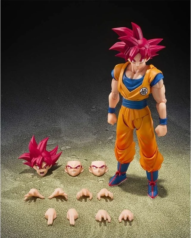 Dragon Ball Super - Figurine Son Goku saiyan god - s.h.figuarts  -  DRAGON BALL Z