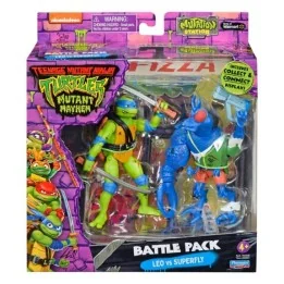 Tortues Ninja - Figurines Leonardo vs Super Fly  - AUTRES FIGURINES