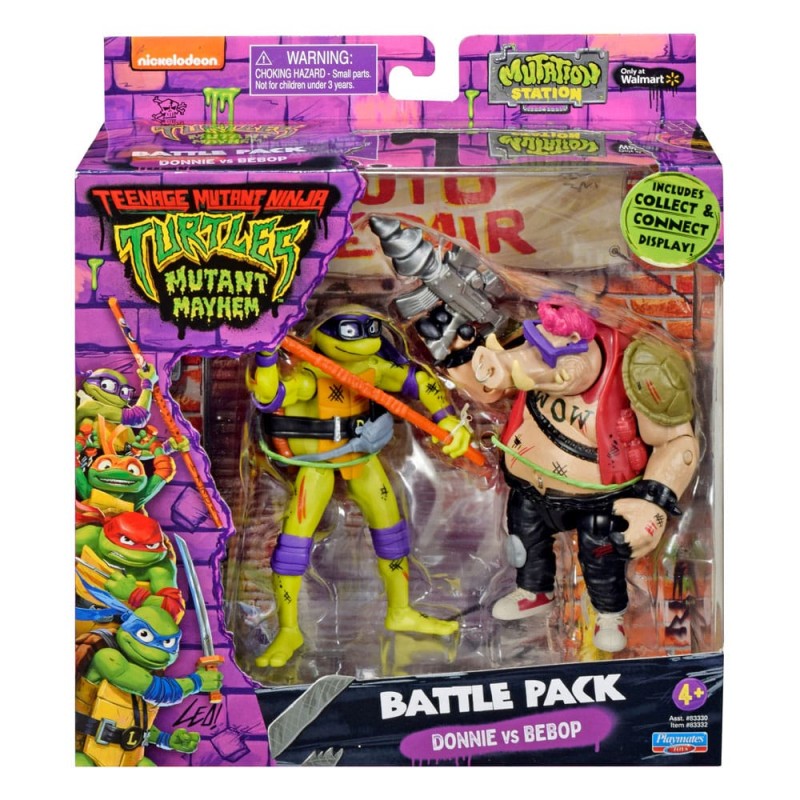 Tortues Ninja - Figurines Donatello vs Bebop  - AUTRES FIGURINES