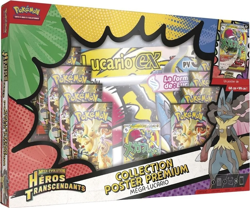 Pokémon : Collection poster Premium – Méga-Lucario  - Cartes à collectionner