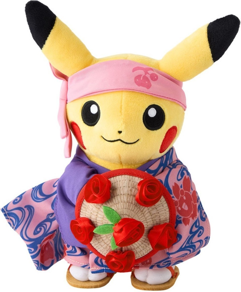Peluche Pikachu Hanagasa Festival Ver. Pokémon Center Tohoku R  -  MARIO BROS & CO