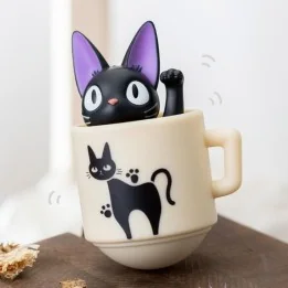 Kiki la petite Sorcière - Figurine Jiji dans sa tasse - Culbuto  -  TOTORO - GHIBLI