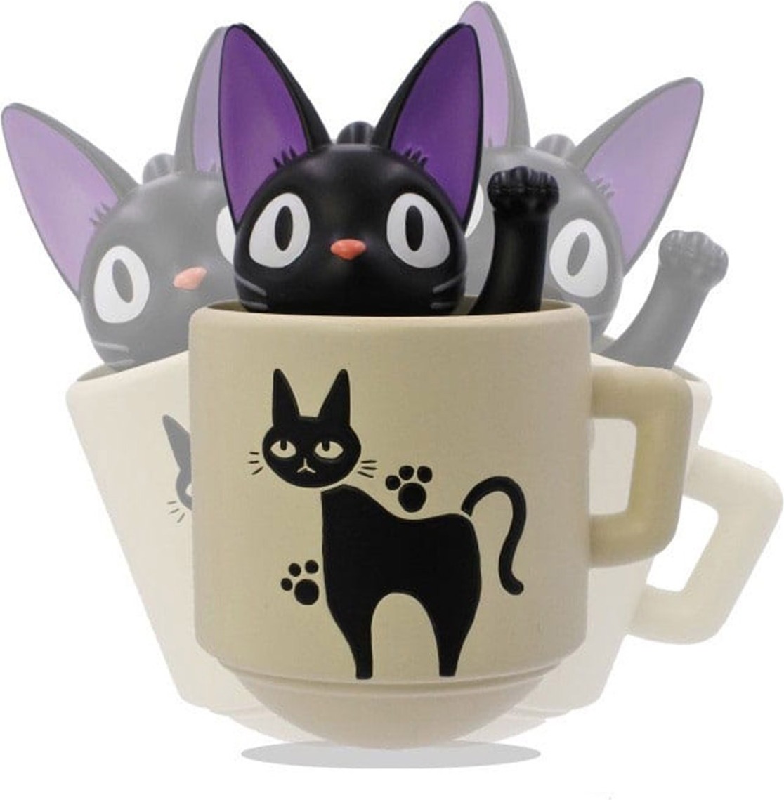 Kiki la petite Sorcière - Figurine Jiji dans sa tasse - Culbuto  -  TOTORO - GHIBLI