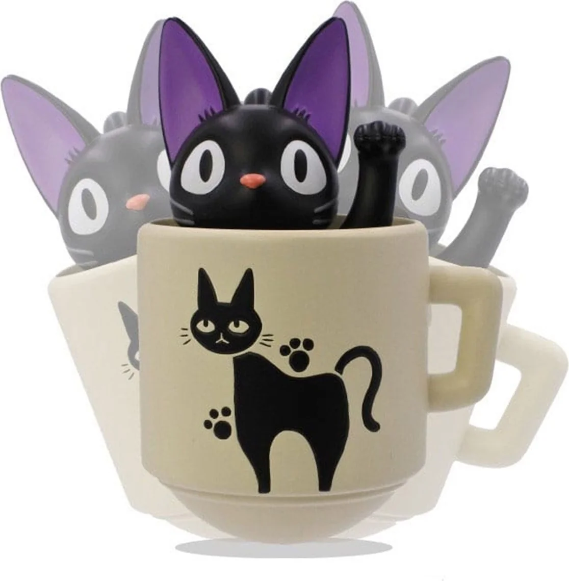 Kiki la petite Sorcière - Figurine Jiji dans sa tasse - Culbuto  -  TOTORO - GHIBLI
